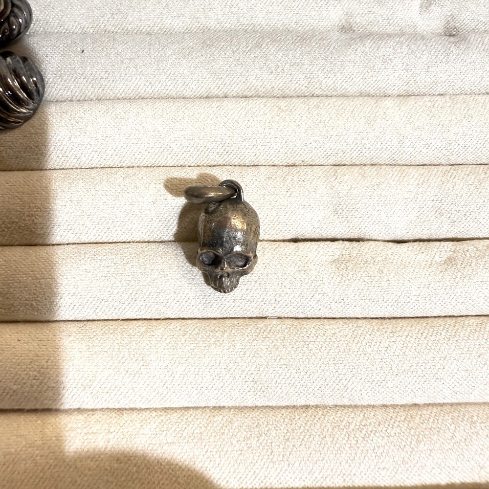 David Yurman Silver Skull Amulet